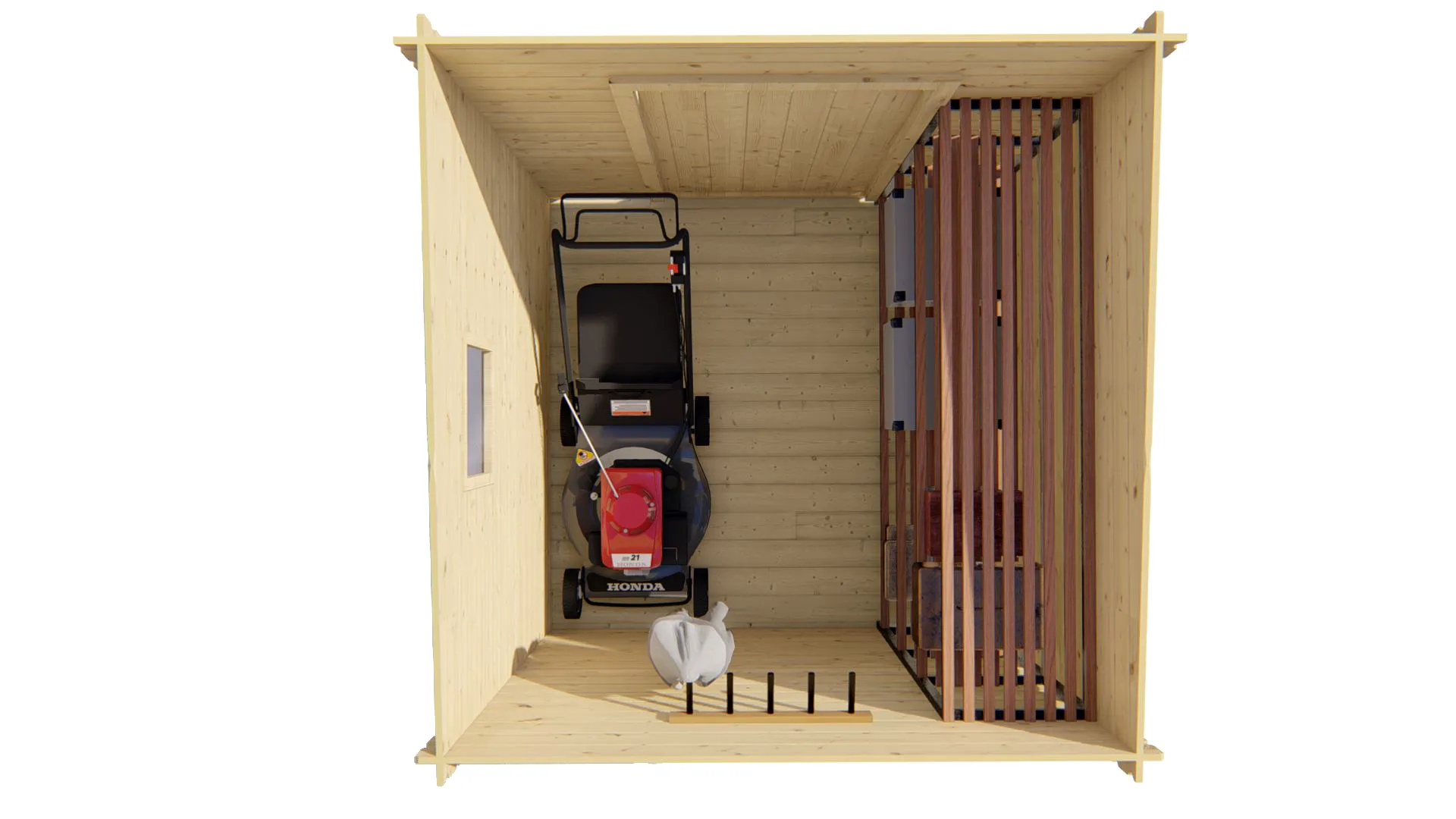 Tuinhuis Zellik van bovenaf